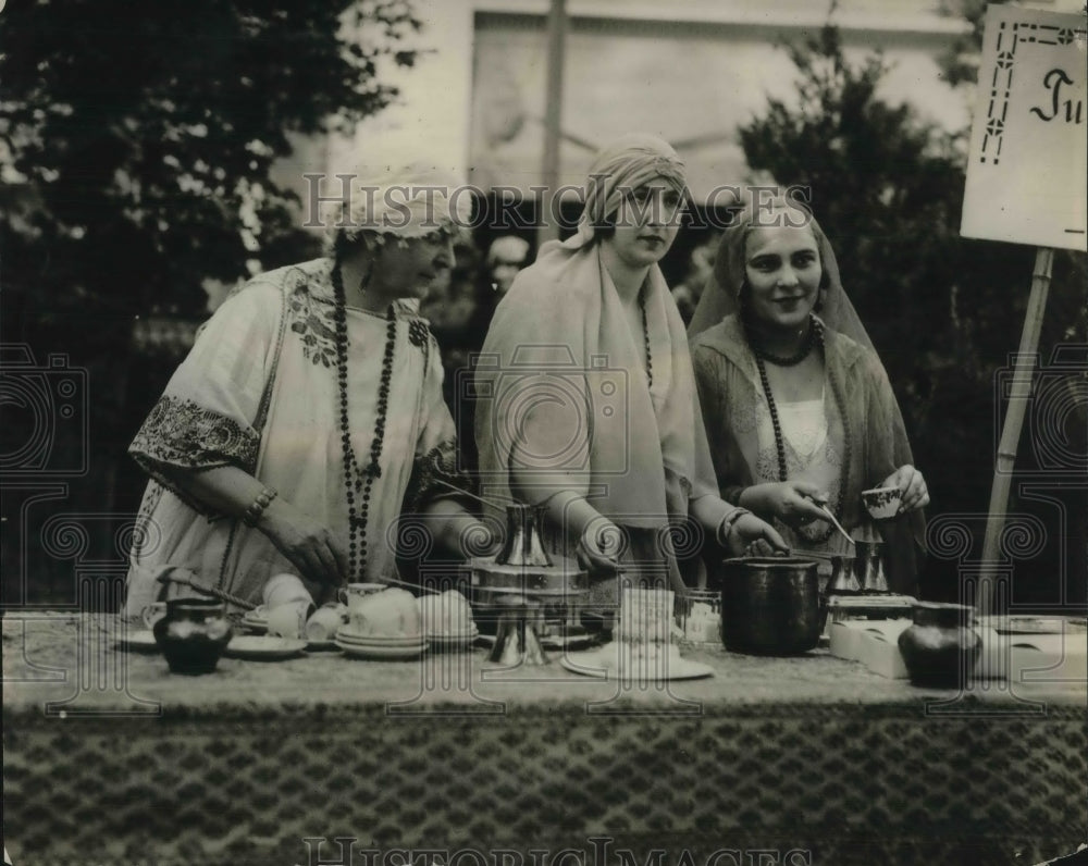 1924 Turkish coffee booth at Embassy, Paparatoff,Pasha,Pasha-Historic Images