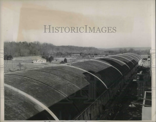 1939 Quarter-mile-long model ship testing basin being built for the-Historic Images