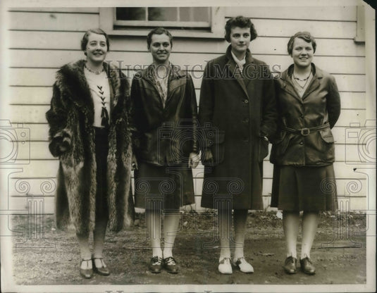 1929 Press Photo Wellesley College, M Multer, B Granger,E Reynolds,E Best - Historic Images