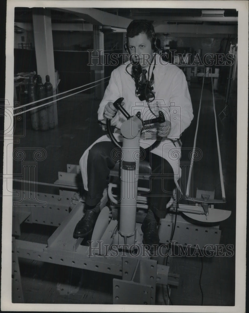 1963 Engineer Testing Navy Deep Dive Sub Dolphin Control System-Historic Images