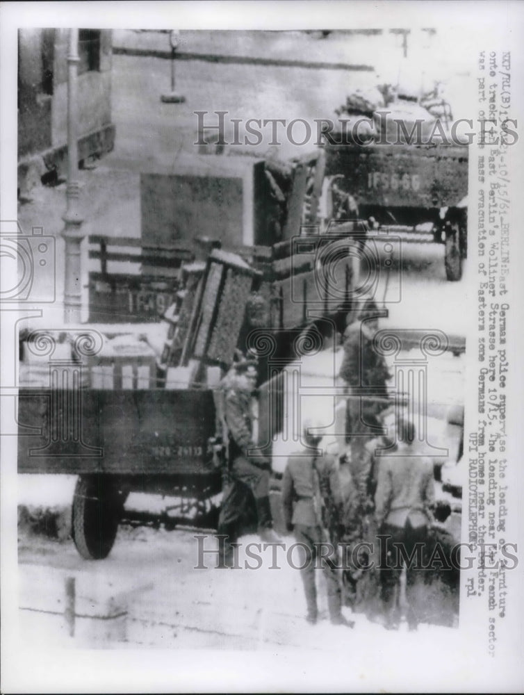 1961 East German Police Supervise Loading of Furniture - Historic Images