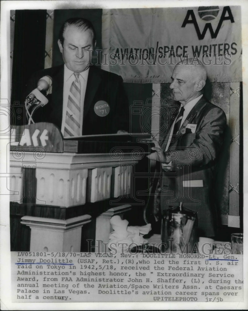 1970 General Jimmy Doolittle Pilots John Shaffer FAA-Historic Images