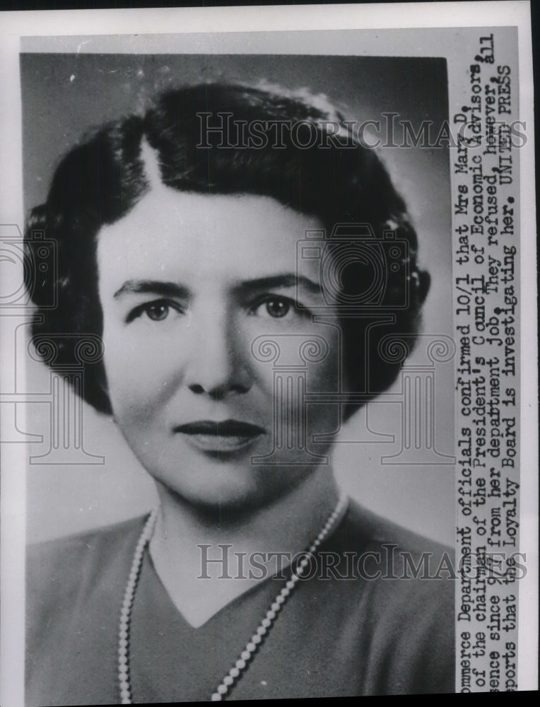 1952 Chairman of President's Council of Economic Advisors - Historic Images