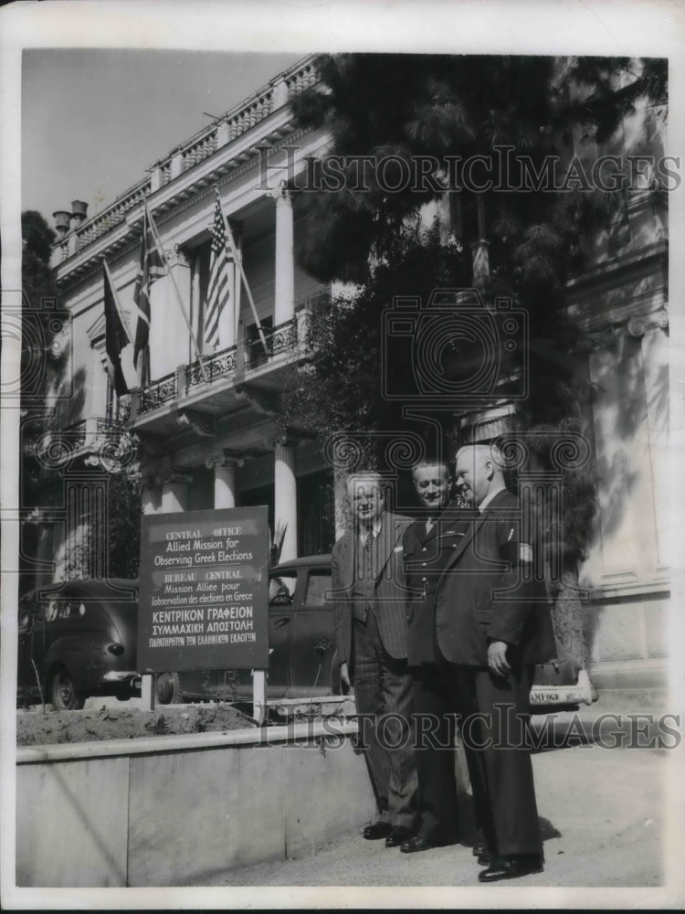 1946 Press Photo AMFOGE Leaders, Henry Grady, Arnaud Lapmarra, R.T. Windle-Historic Images