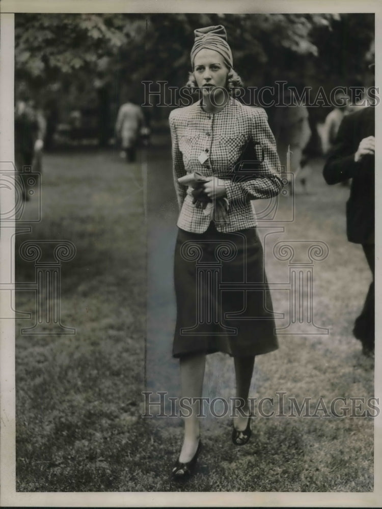 1938 Carolina Denham at Opening of Belmont Park in Long Island-Historic Images