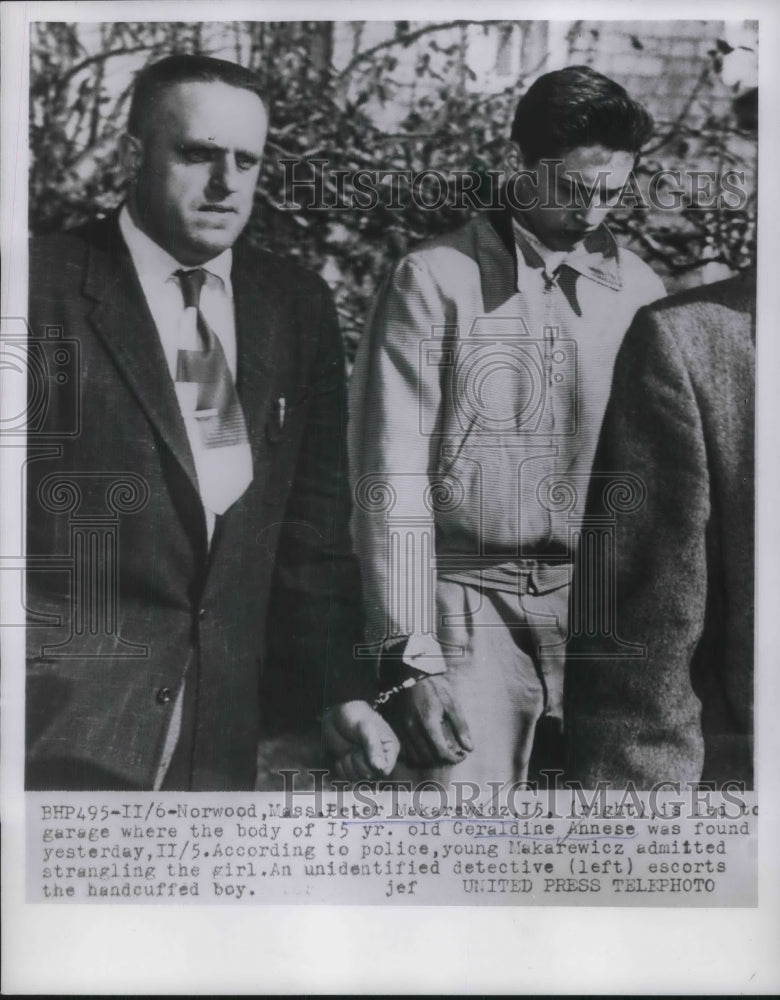 1954 Press Photo Oeter Makerswicz Age 15 Murdered Geraldine Annese Age 15 - Historic Images