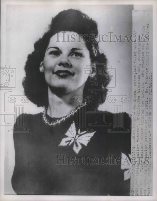 1952 Cinncinati, Ohio Eleanor Hardyman at court vs W Haberer - Historic Images
