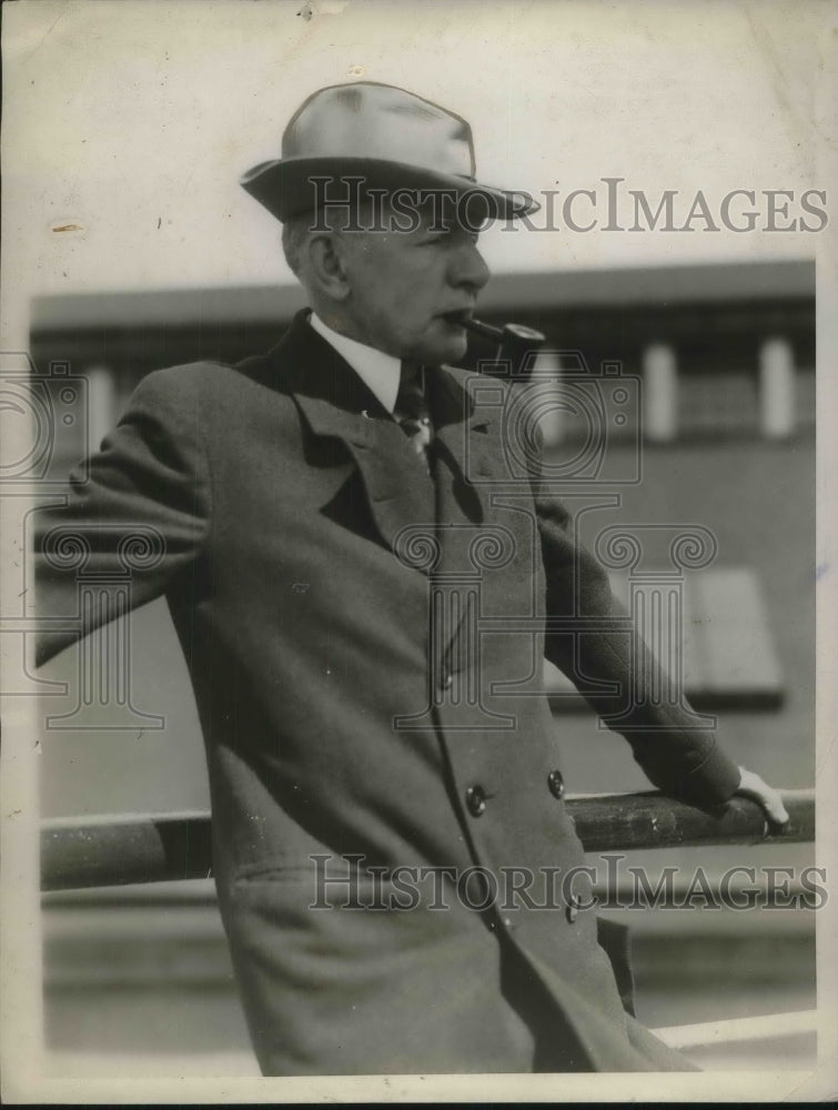 1929 Press Photo General Charles Dawes, on SS Lorenzo in NYC-Historic Images