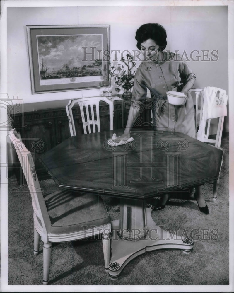 1962 Homemaker with walnut finish dining room set-Historic Images