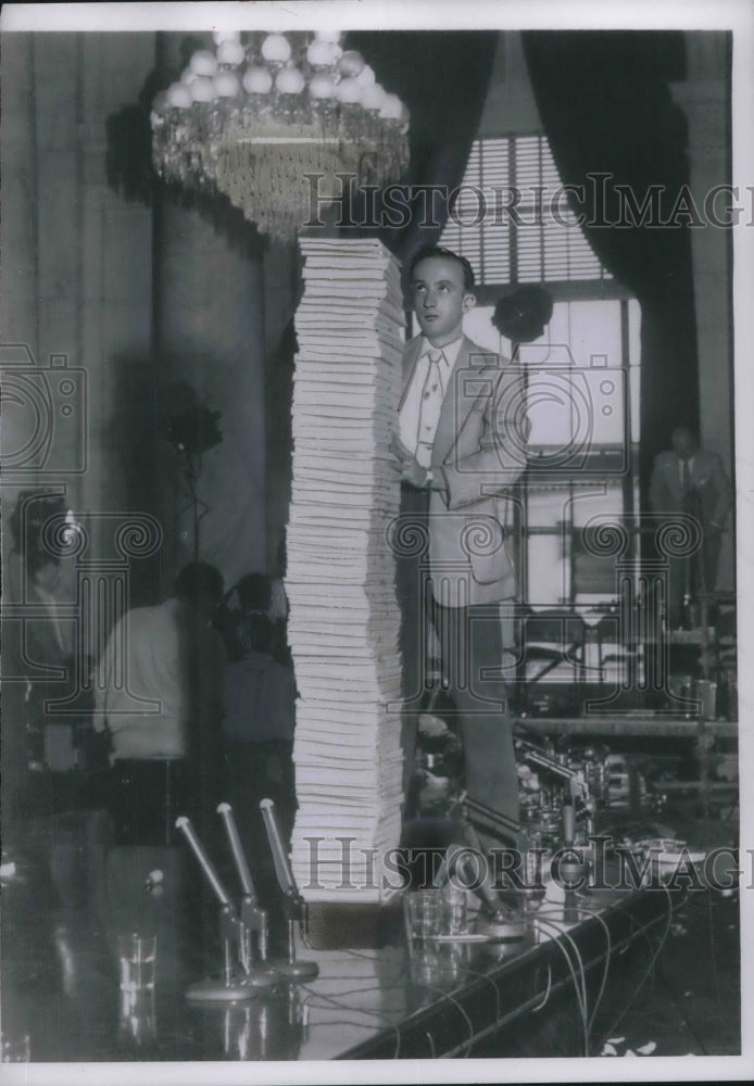 Harold G. Miller Stacks Transcripts of McCarthy - Historic Images