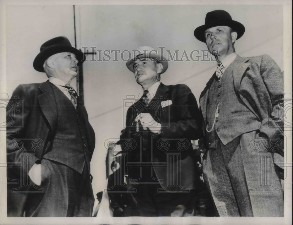 1938 Press Photo Charles Guthrie, W. Lewis, Jake Crabtree, Harlan Co. Trial - Historic Images