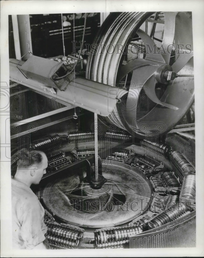 1944 Basket Weaving Machine Being Used For Military Manufacturing-Historic Images