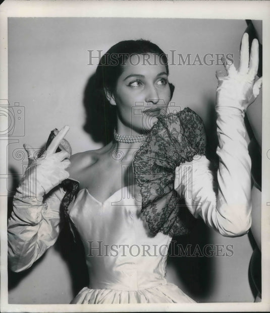 1951 Gloves that Go All Way to Shoulder by Germaine Lecomte-Historic Images