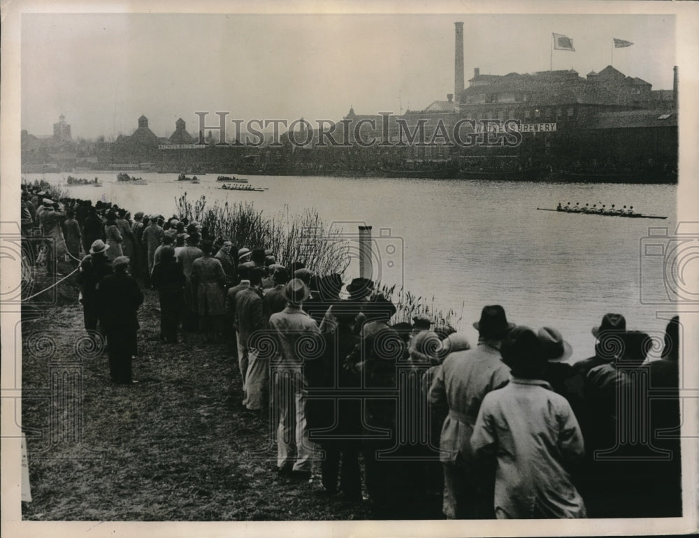 1936 Press Photo Cambridge Beats Oxford Boat Race - neb78006-Historic Images