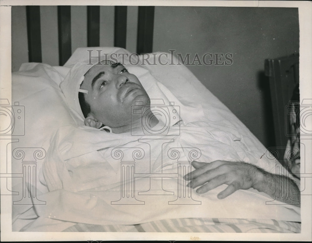 1940 Press Photo Leo Wolins Chicago Contractor Plane Crash Survivor Chicago - Historic Images