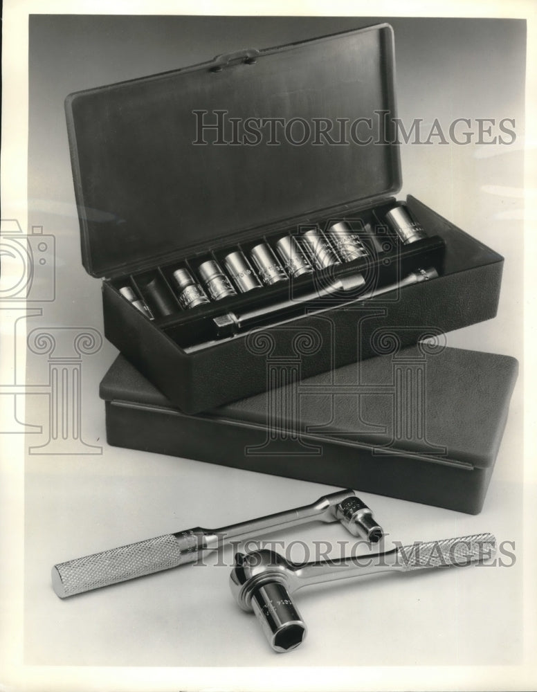 1963 Press Photo Box molded of Tenite polyallomer plastic for socket wrenches - Historic Images