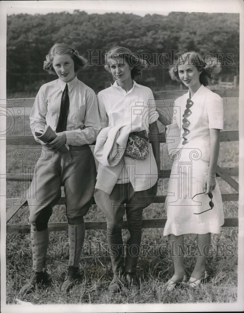 1937 Anne Martin, Nancy &amp; Anne Martin at North Shore Horse Show - Historic Images