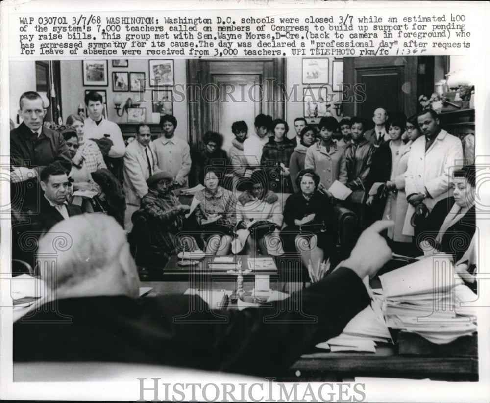 1968 Press Photo Washington D.C. Sen. Wayne Morse-Historic Images
