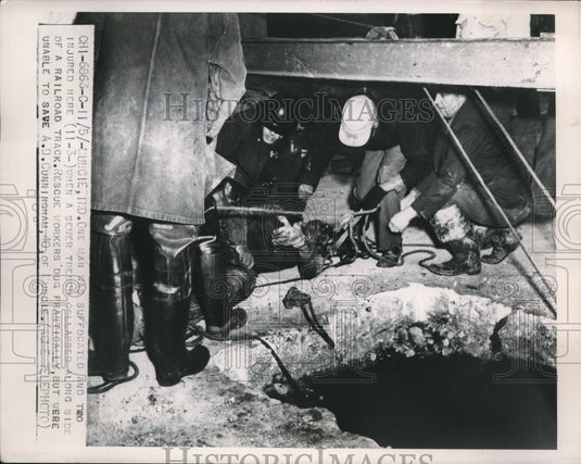 1949 One Died And Two Injured When Sewer Trench Collapsed - Historic Images