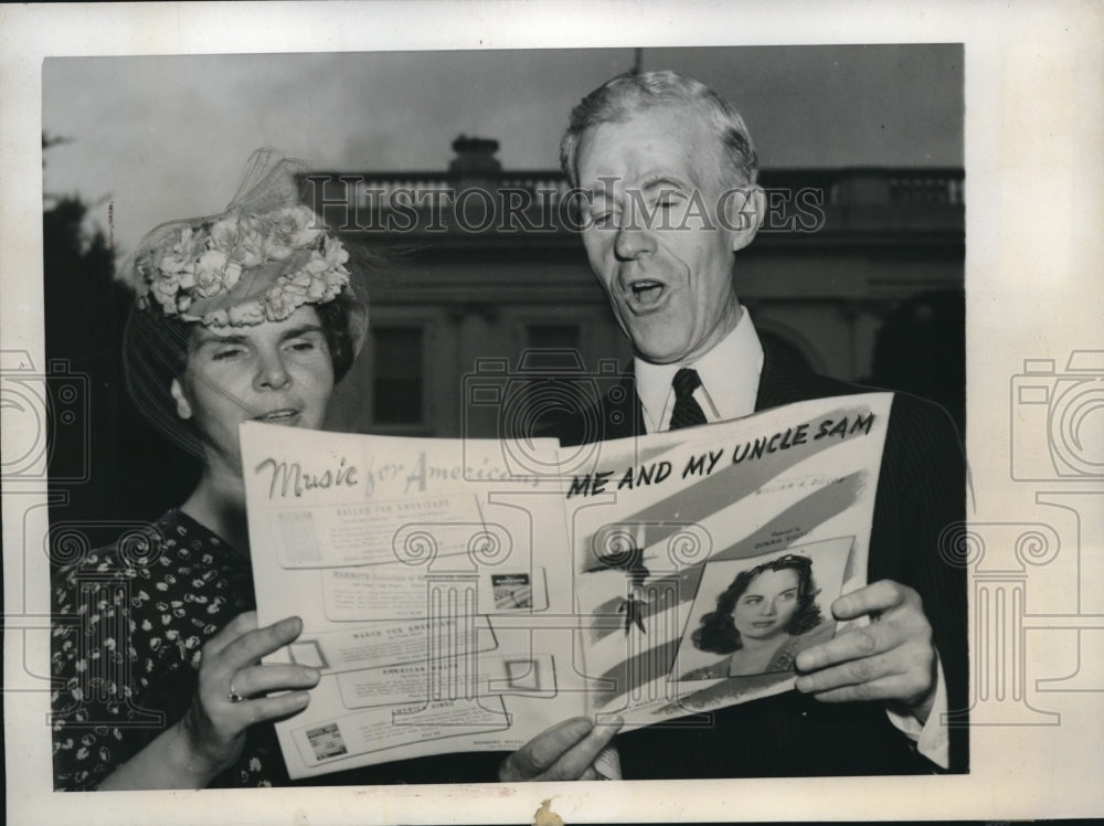 1941 Press Photo White House Mrs Franklin D Roosevelt to hear prize-winning song-Historic Images