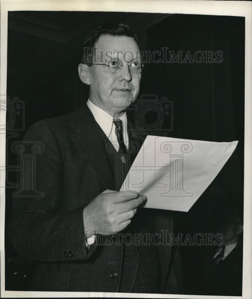 1939 Press Photo EF Johnson St Louis Government Senate Finance Committee-Historic Images