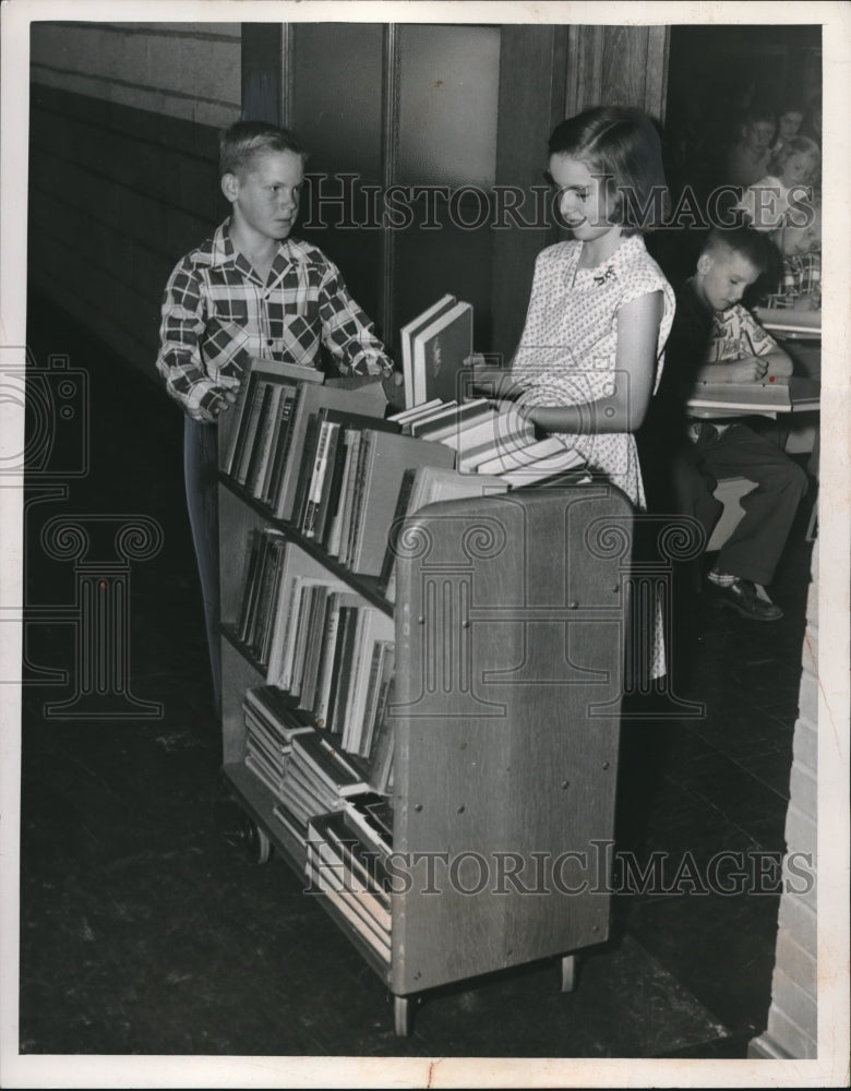 1953 Christopher French Susan McAteer at St Francis de Sale School - Historic Images