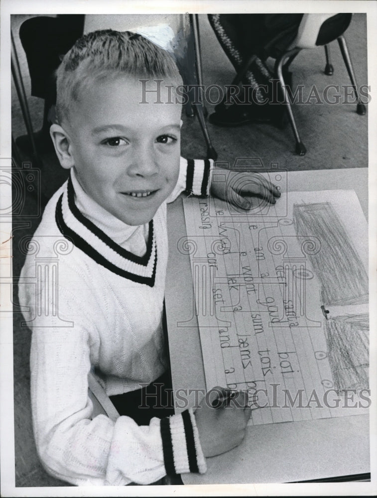 1965 Press Photo Mitchell Bicark Parma heights Stroud Elementary - Historic Images