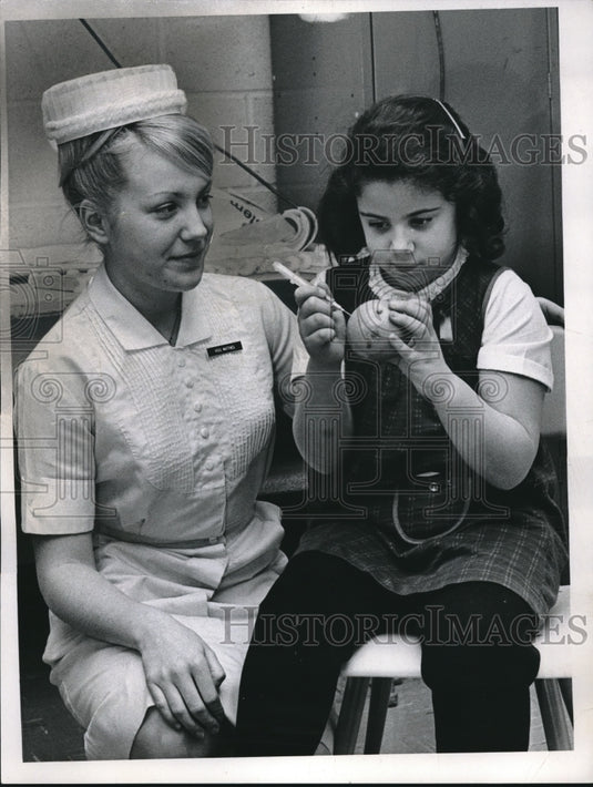 1957 Student Pracitical Nurse Marguerite Mathes Michele vacca - Historic Images