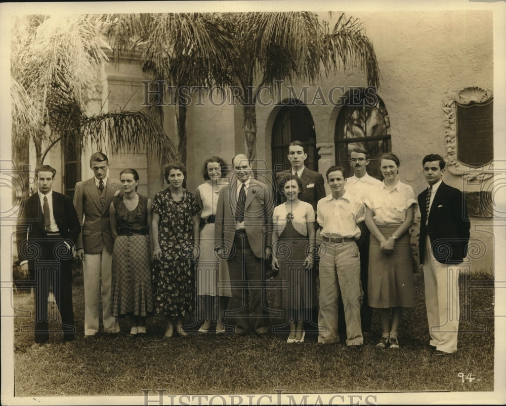 1931 Press Photo International Students At Rollins College In Winter Park, FL - Historic Images
