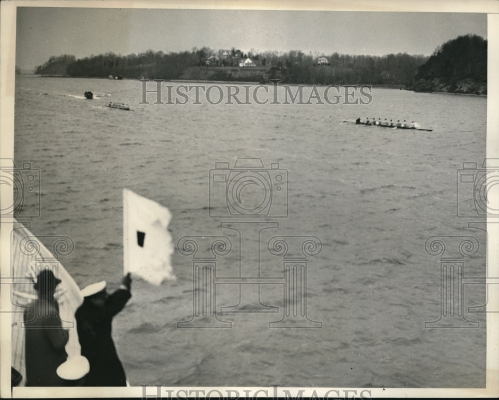 1936 Freshman Crew Of Columbia University Defeats Navy-Historic Images