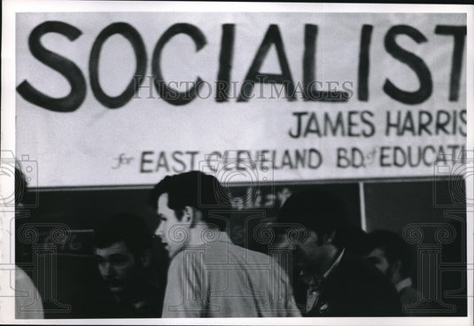 Press Photo Syd Stapton at the Socialist Meeting of James Harris - neb79663-Historic Images