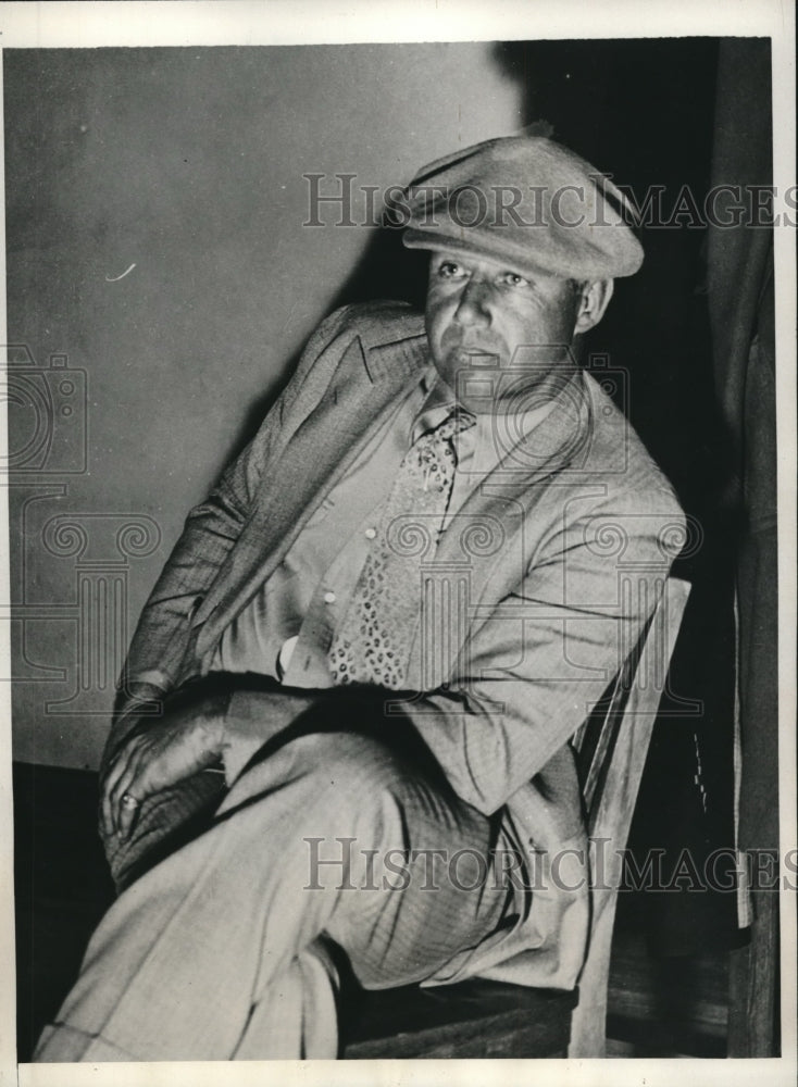 1933 Press Photo Gerald Craig, Former Univ. So. California Football Star in Jail - Historic Images