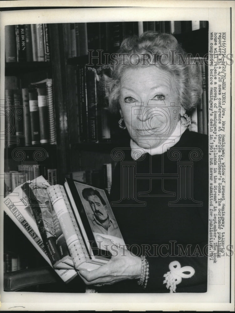 1970 Press Photo Mrs. Mary Hemingway. Widow of Ernest Hemingway - Historic Images