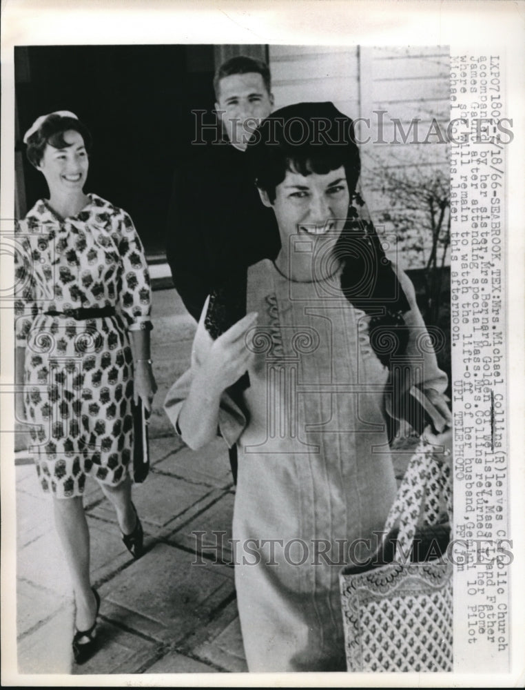 1960 Mrs Michael Collins leaving church with her family-Historic Images