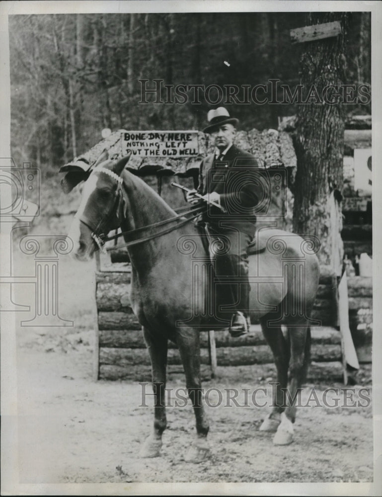 1934 Press Photo Joseph Cannon Millionaire hot Springs Ark-Historic Images