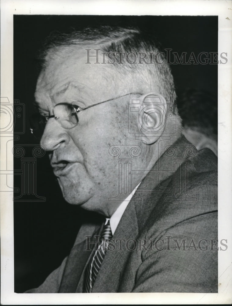 1941 Press Photo defense oil coordinator Harold Ickes at Senate hearing - Historic Images