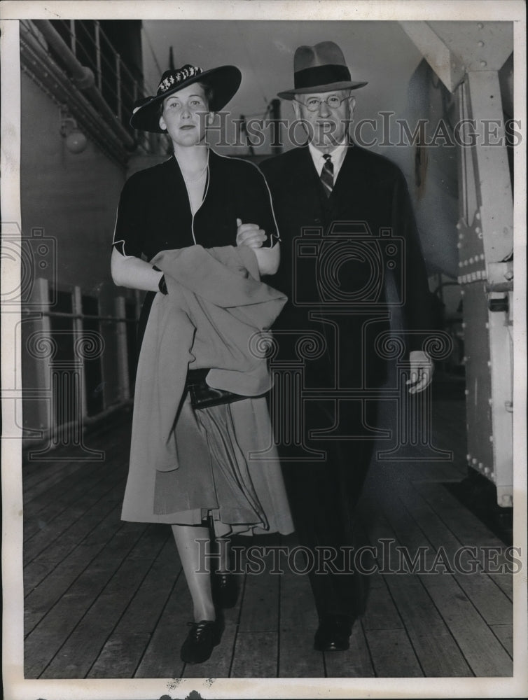 1938 Harold Ickes And Bride Jane Dahlman - Historic Images