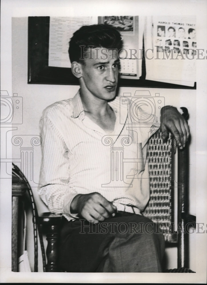 1941 Press Photo Harry Parker, 19, Indicted For Manslaughter Of Dominic Siros - Historic Images