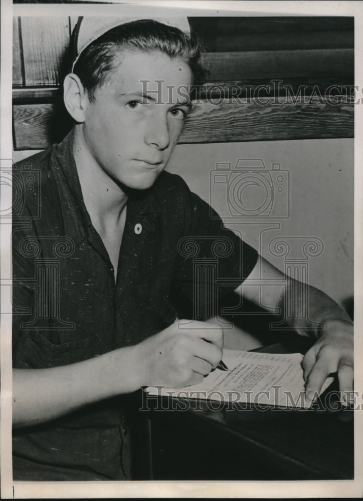 1941 Press Photo Alton Picketts, Jr., 15, shot and killed Detective Burton Irwin - Historic Images