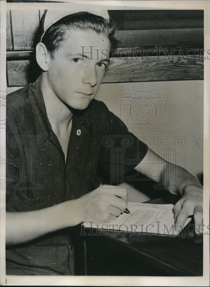 1941 Press Photo Alton Picketts Jr., Boy Wounded Detective Burton Irwin - Historic Images