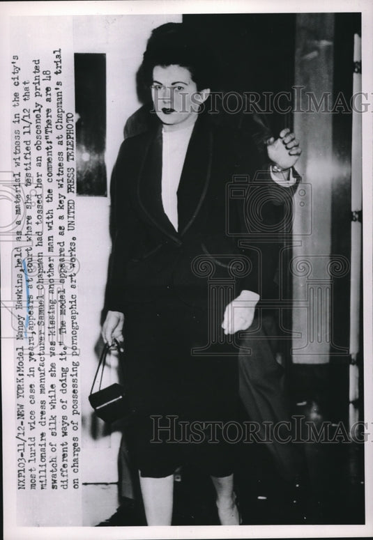 Model Nancy Hawkins, material witness in vice case - Historic Images