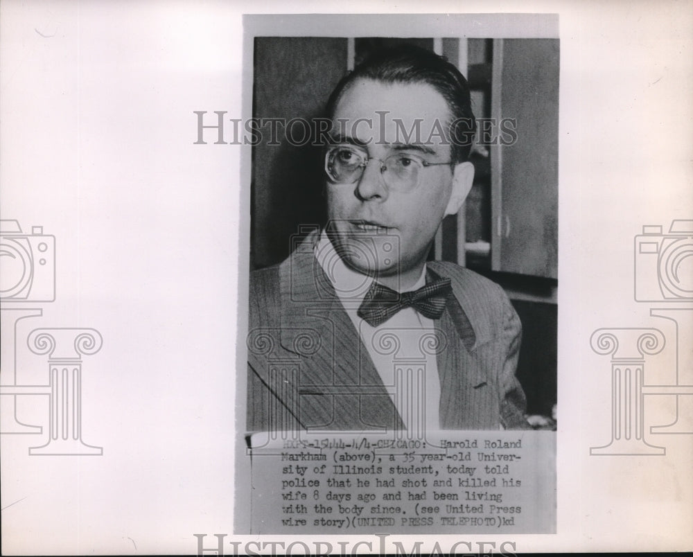 1952 Harold Roland Markham University of Illinois Student kiiled wif ...