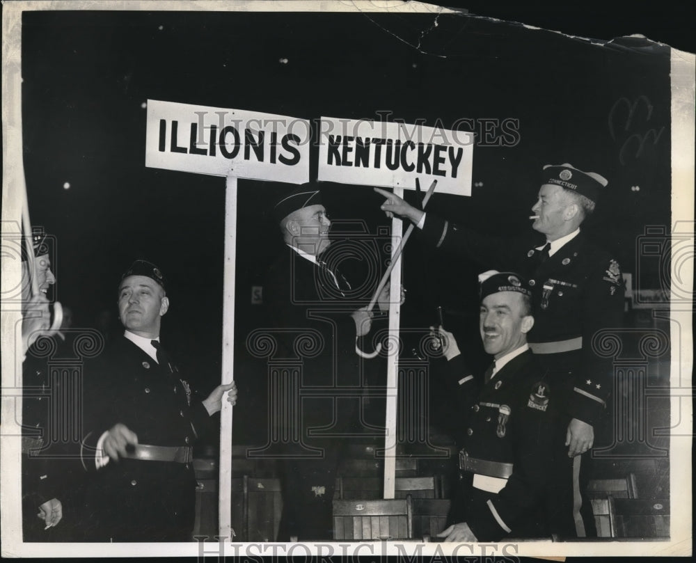 1937 Press Photo KY &amp; Ill. American Legion at NYC convention-Historic Images