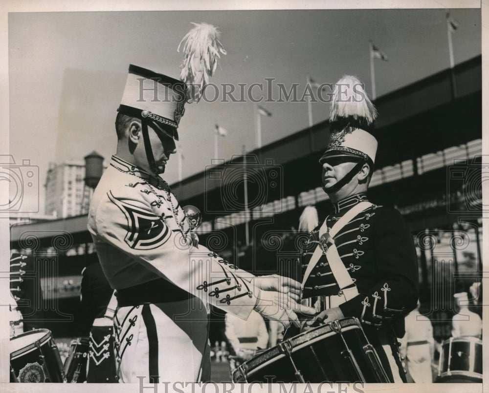 1937 Press Photo Brum Maj Wm Gaito &amp; Wm Shea of American Legion in NY-Historic Images