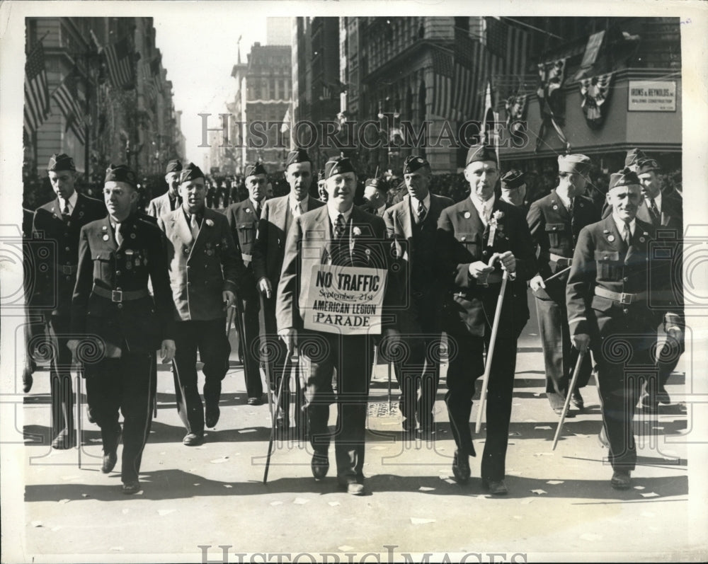 1937 American Legion parade on Fifth Ave in NYC - Historic Images