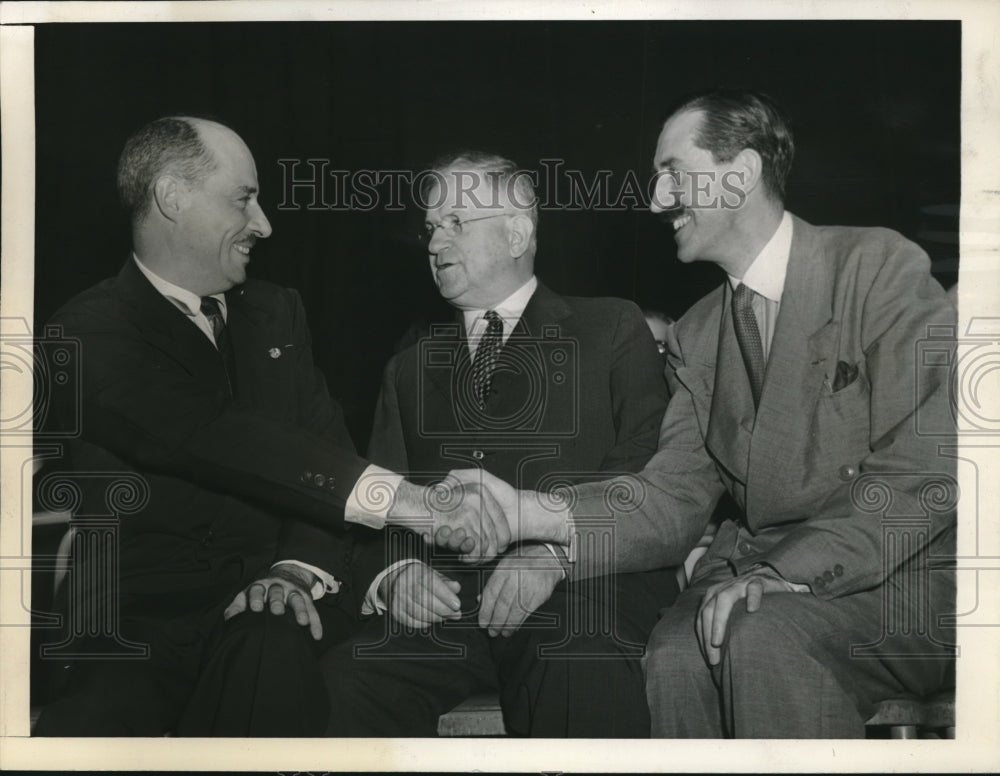 1941 Press Photo Interior Secretary Harold Ickes Addresses Bastille Day Rally - Historic Images