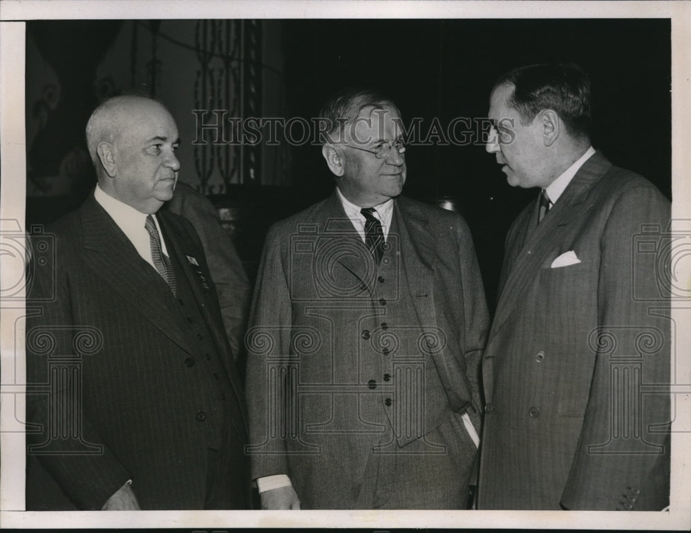 1939 Press Photo Sec of Interior Harold Icker Thoms P Henry Leo dolan - Historic Images