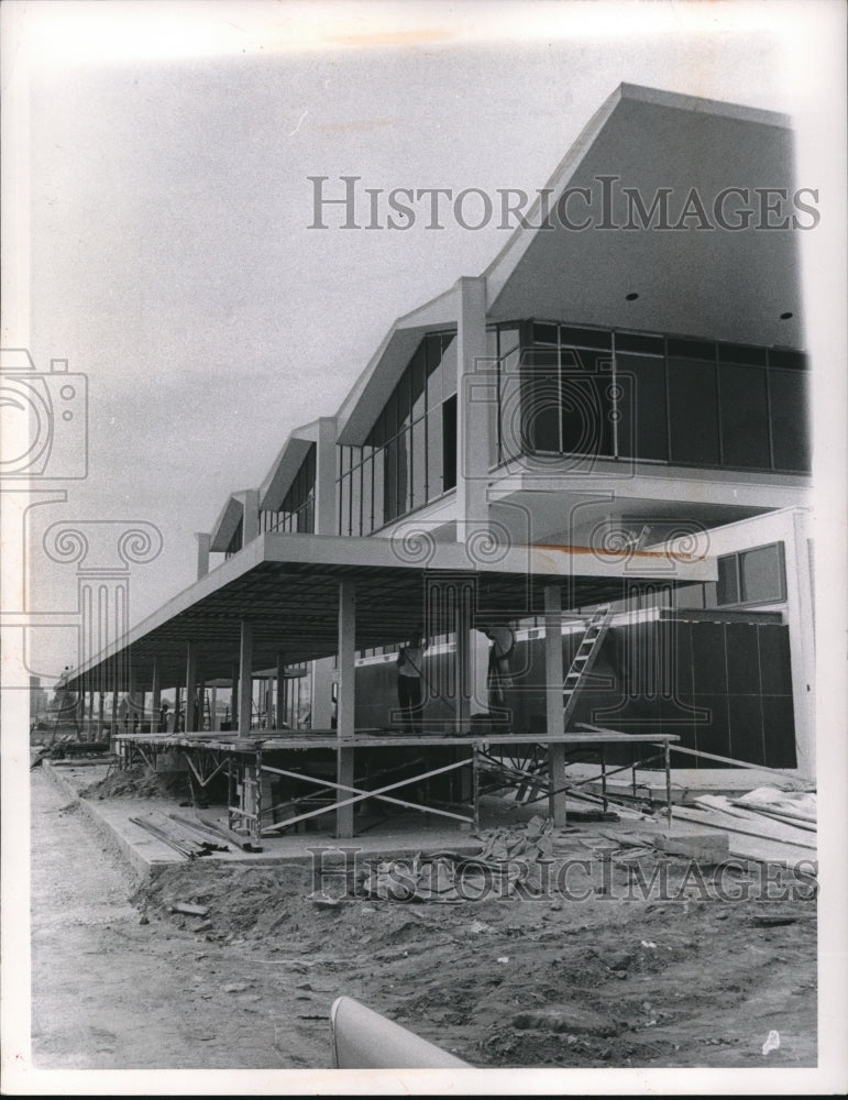 1960 Workers building the Lohifront Air Terminal - Historic Images