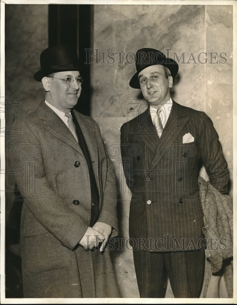 Press Photo Herman A. Leitner & Clarence D. Blessed 2 Of The Trustees-Historic Images