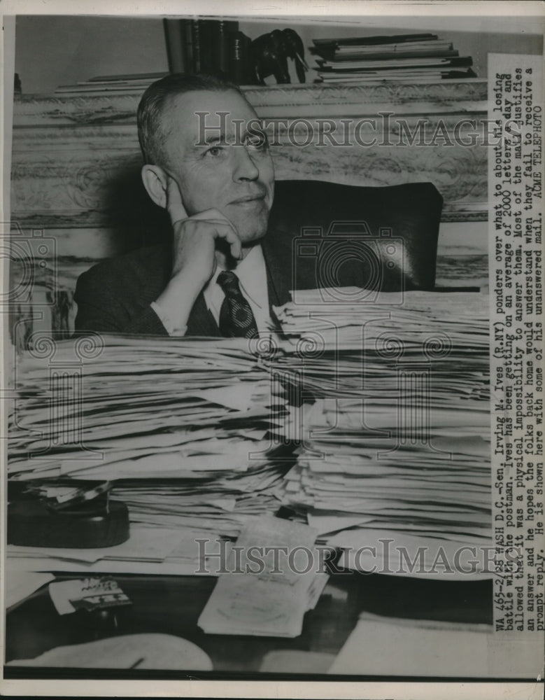 1947 Press Photo Sen. Steve Irving M Ives-Historic Images